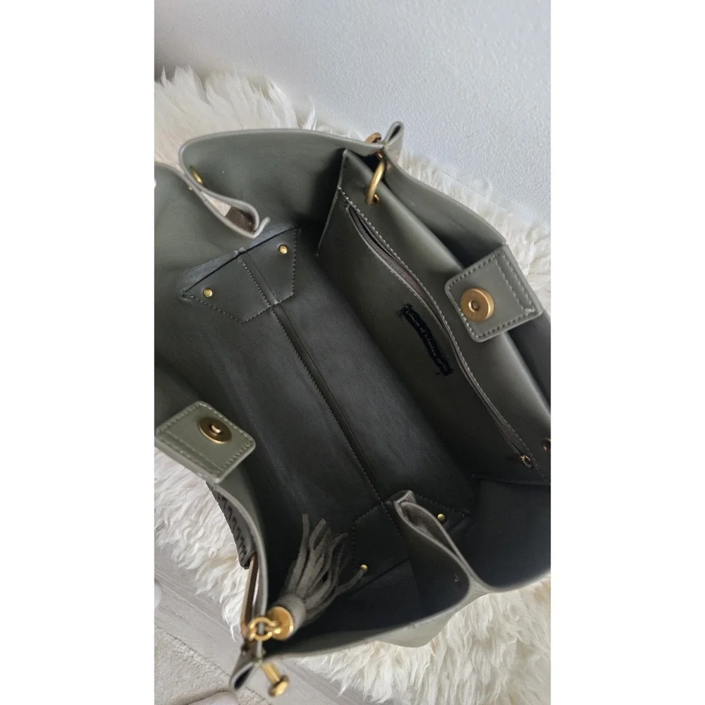 House of Harlow 1960 Olive Green Suede Bag Boho‎ Designer Purse by Nicole Richie
